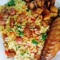 Basmati chicken fiesta+jumbo turkey+plantain