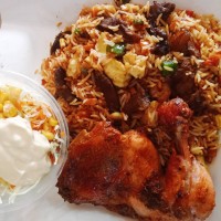 Basmati beef fiesta+grill chicken+coleslaw