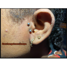 Surface tragus piercing 