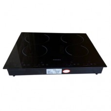 Phiima 4 electric burner ceramic built in hob - black