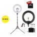 18" remote controlled selfie ring light & projection stand