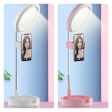 Selfie ring light rechargeable phones tablets makeup vlog