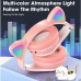 Cute cat headphones bluetooth girls glowing wireless earphones with built-in mic,  mp3 player- pink