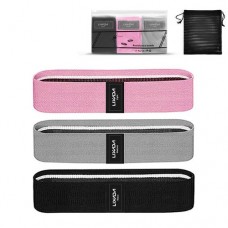 Lixada 3pcs non-slip sports exercise resistance loop yoga bands set