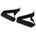 Yoga pilates pull rope nylon bands foam handle gym-black