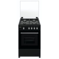 Bruhm 4 burner gas cooker +oven - black bgc 5540sb