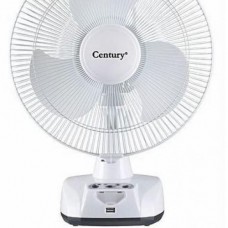 Century 12 inches rechargeable table fan with portable handle, led light and charge/full indicator