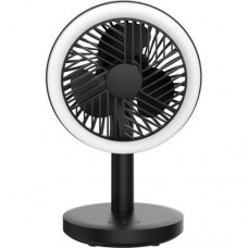 Sonik 5 inches rechargeable mini table fan with round led lamp