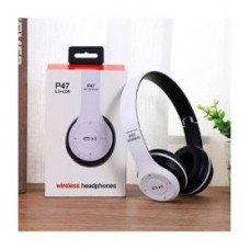 P47 5.0 wireless bluetooth stereo foldable headphone - white