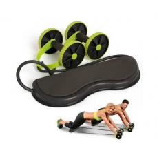 Revoflex xtreme abdominal and core trainer exercise wheels with foot straps gym