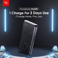 Itel 20000mah fast charging, bright torch star 200 power bank