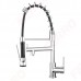 Pull-down spray kitchen faucet (stainless steel/matte black