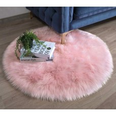 Pink plush centre rug