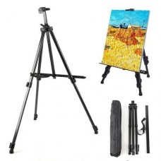 Artist aluminium alloy folding easel adjustable tripod + bag fixing bar