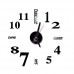 Stick on wall clock diy large modern design decal 3d