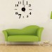 Stick on wall clock diy large modern design decal 3d