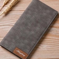 Men wallets slim for vintage male porte mens wallets money long leather (gray)