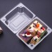 100 pcs pet disposable plastic pastry box baking cake transparent box blister take away packaging