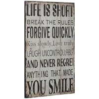 Premier wall plaque - life is short