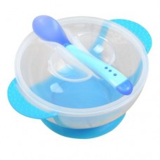 2 in 1 baby plastic plates & spoon