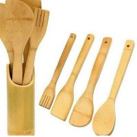 Wooden kitchen spoon set