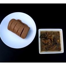 Fisherman soup with amala and smokedfish