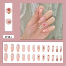 Rose press on nails 