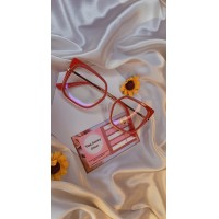 Red transparent eyeglass