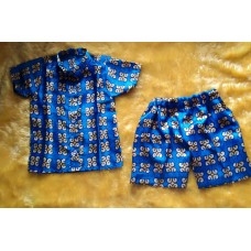 Boys ankara short and shirt