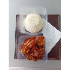 White rice & extra special stew