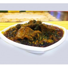 Efo riro soup with cow assorted meat