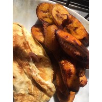 Fried plantain and egg