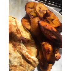 Fried plantain and egg