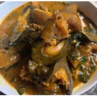 Ogbono soup with turkey 