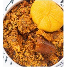 Eba and egusi soup 